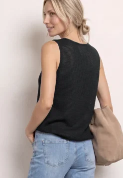 Top en maille 2 en 1 avec encolure bateau