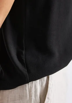 Top mélange de matières avec tape