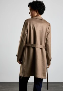Trench-coat aspect velours