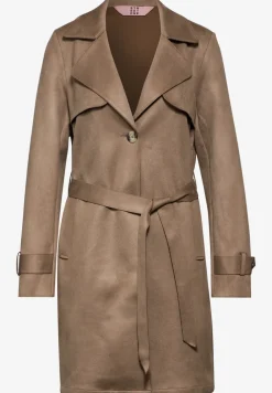 Trench-coat aspect velours