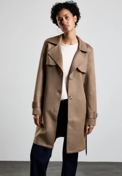 Trench-coat aspect velours