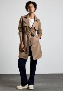 Trench-coat aspect velours