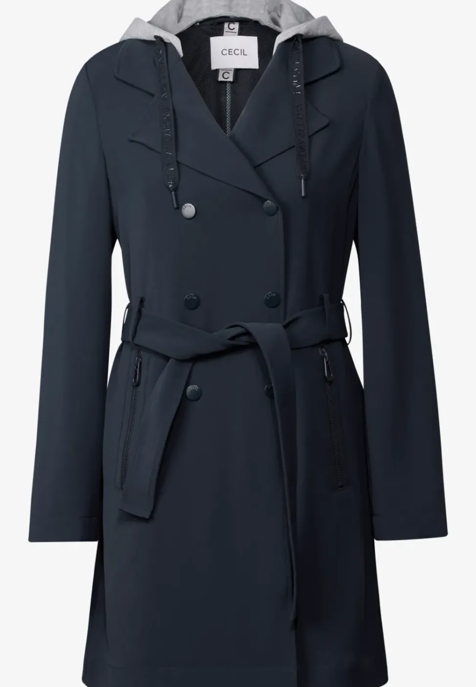 Trench-coat avec capuche