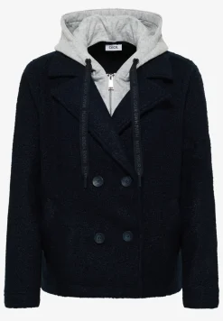 Trench-coat avec incrustation