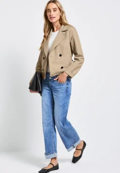 Trench-coat à col roulé