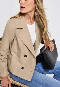 Trench-coat à col roulé
