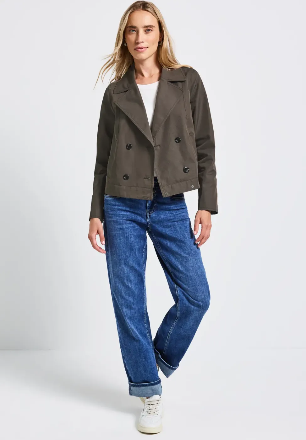 Trench-coat à col roulé