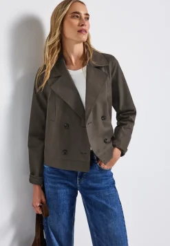 Trench-coat à col roulé