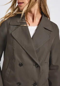 Trench-coat à col roulé
