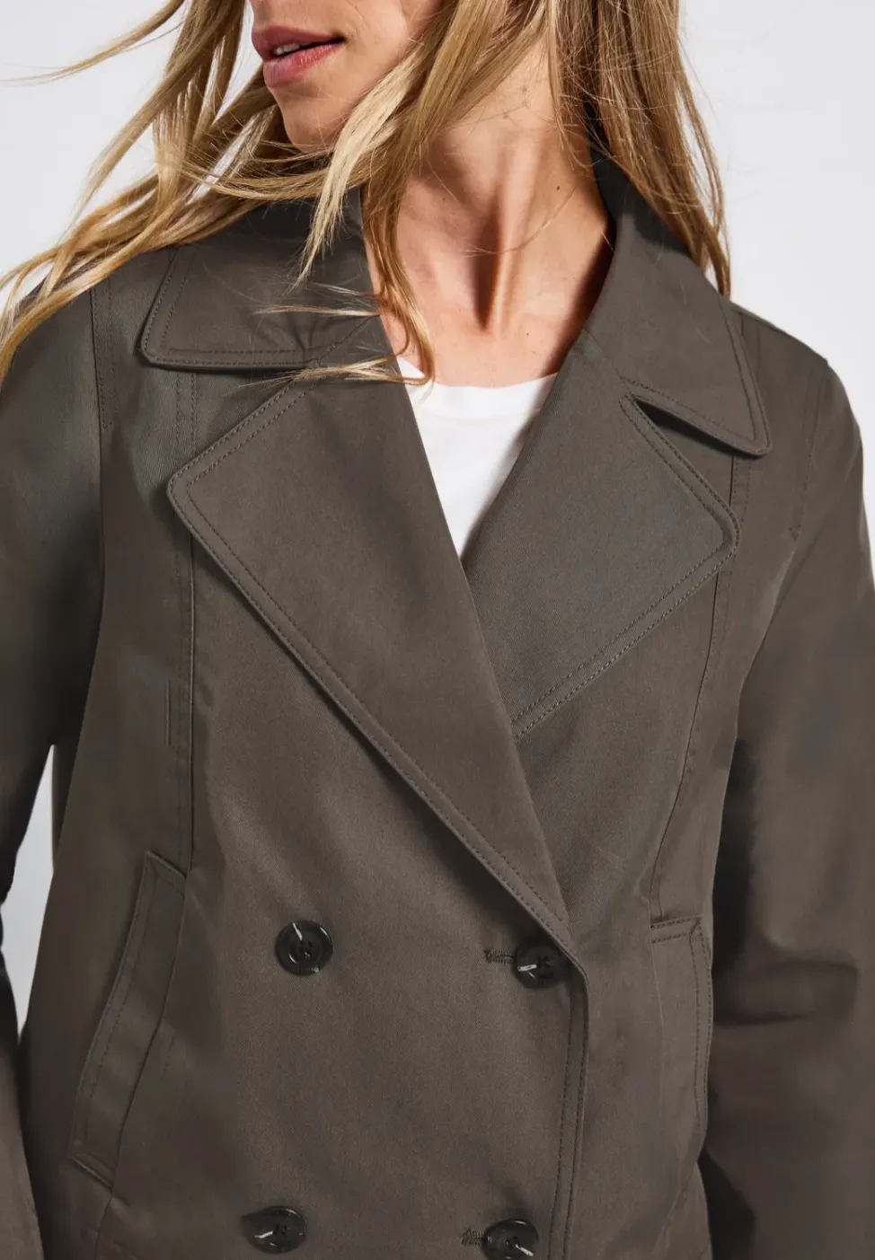 Trench-coat à col roulé