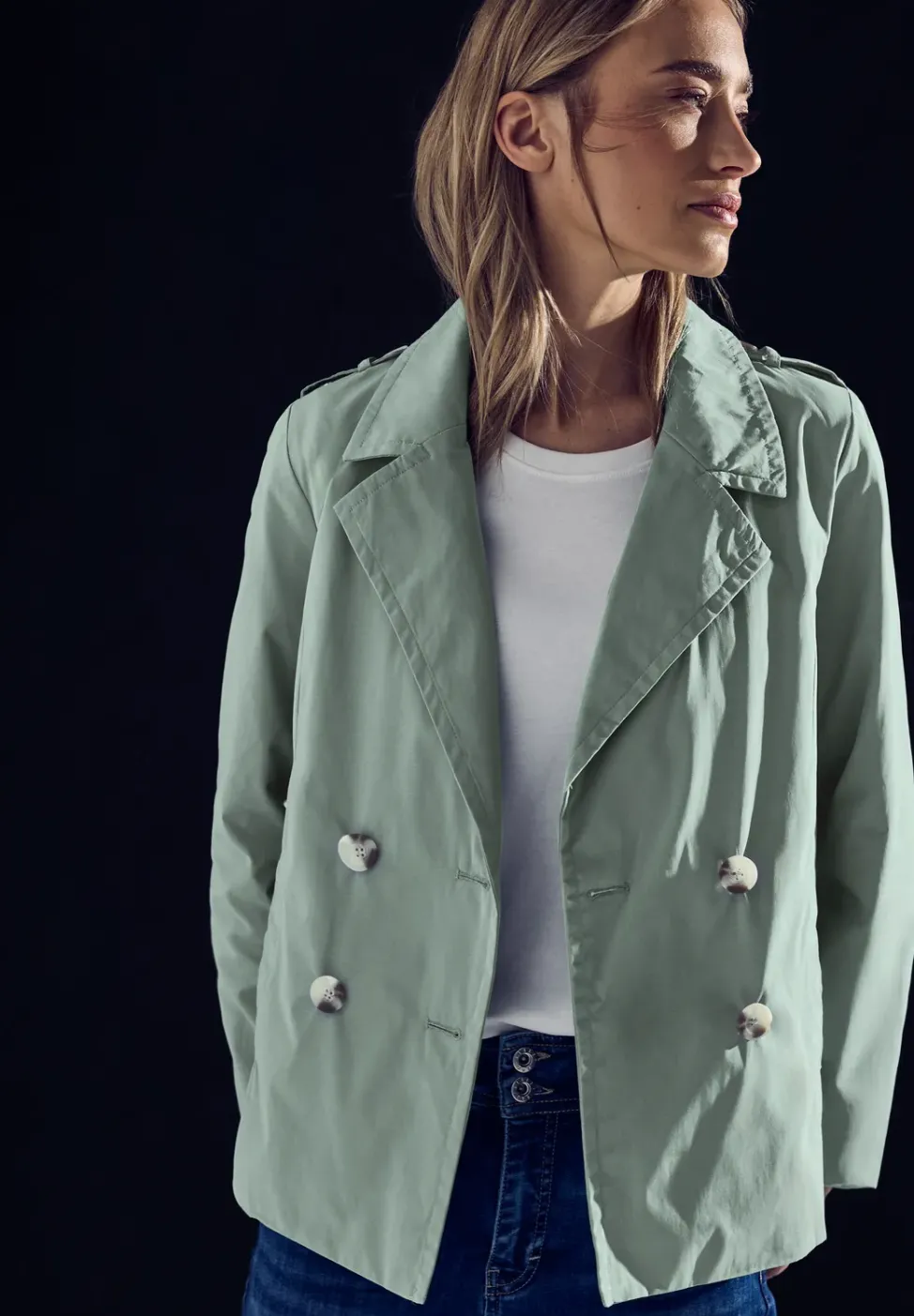 Trench-coat à double boutonnage
