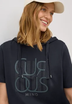 T-shirt à capuche avec wording