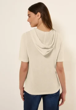 T-shirt à capuche en crêpe