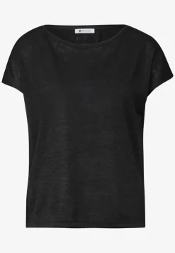 T-shirt à col bateau avec détail smocké