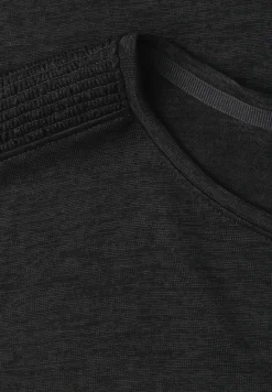 T-shirt à col bateau avec détail smocké
