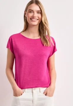 T-shirt à col bateau avec détail smocké