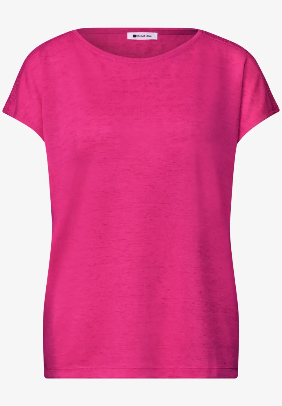 T-shirt à col bateau avec détail smocké