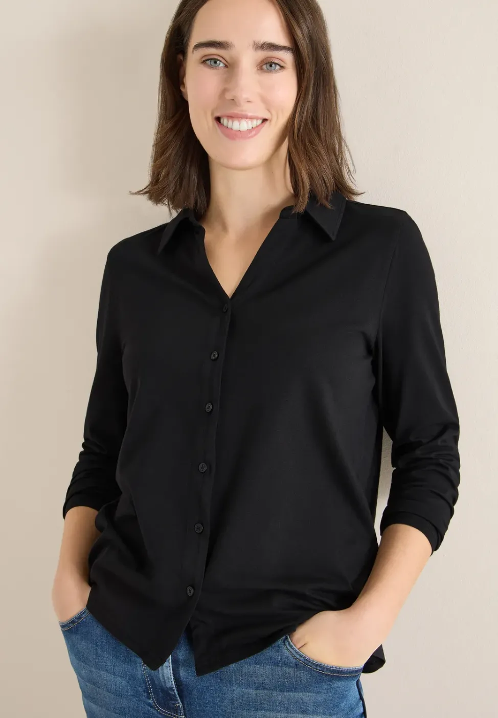 T-shirt à col chemise