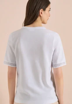 T-shirt à col fendu avec bande crocheté