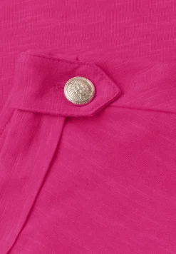 T-shirt à col rond avec boutons décoratifs
