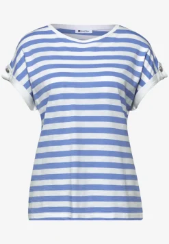 T-shirt à col rond avec boutons décoratifs