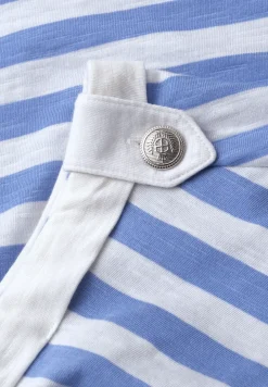 T-shirt à col rond avec boutons décoratifs