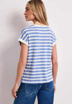 T-shirt à col rond avec boutons décoratifs