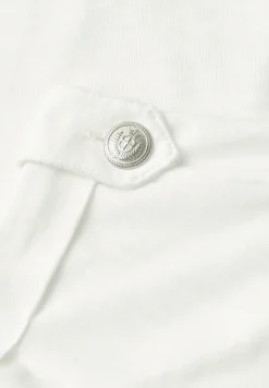 T-shirt à col rond avec boutons décoratifs