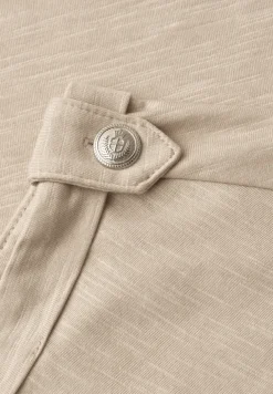 T-shirt à col rond avec boutons décoratifs