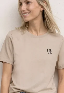T-shirt à col rond avec détail imprimé