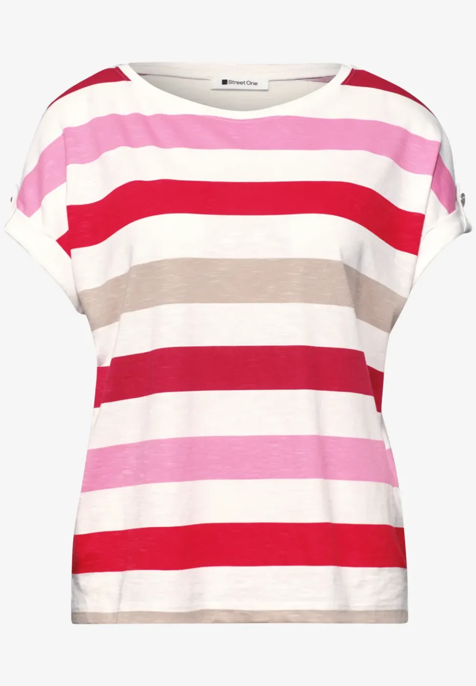 T-shirt à col rond avec détails de boutons