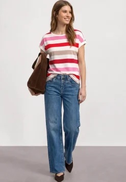 T-shirt à col rond avec détails de boutons