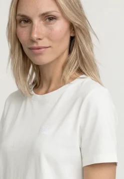 T-shirt à col rond avec détail de broderie