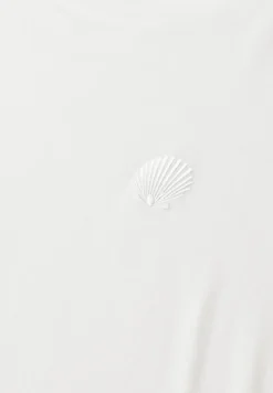 T-shirt à col rond avec détail de broderie