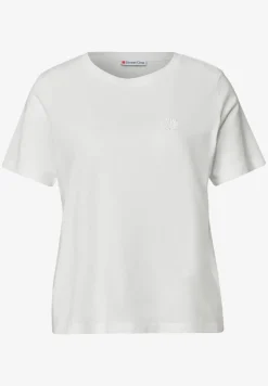 T-shirt à col rond avec détail de broderie