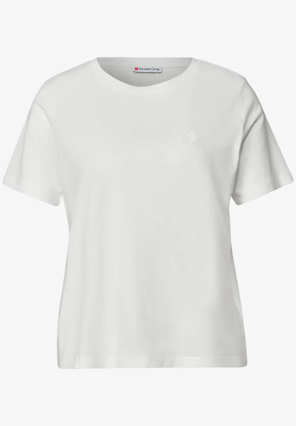 T-shirt à col rond avec détail de broderie