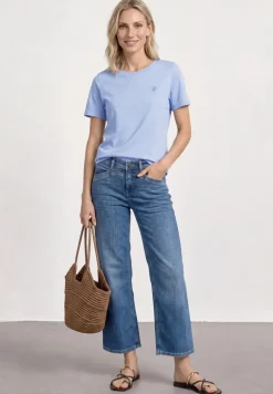 T-shirt à col rond avec détail de broderie