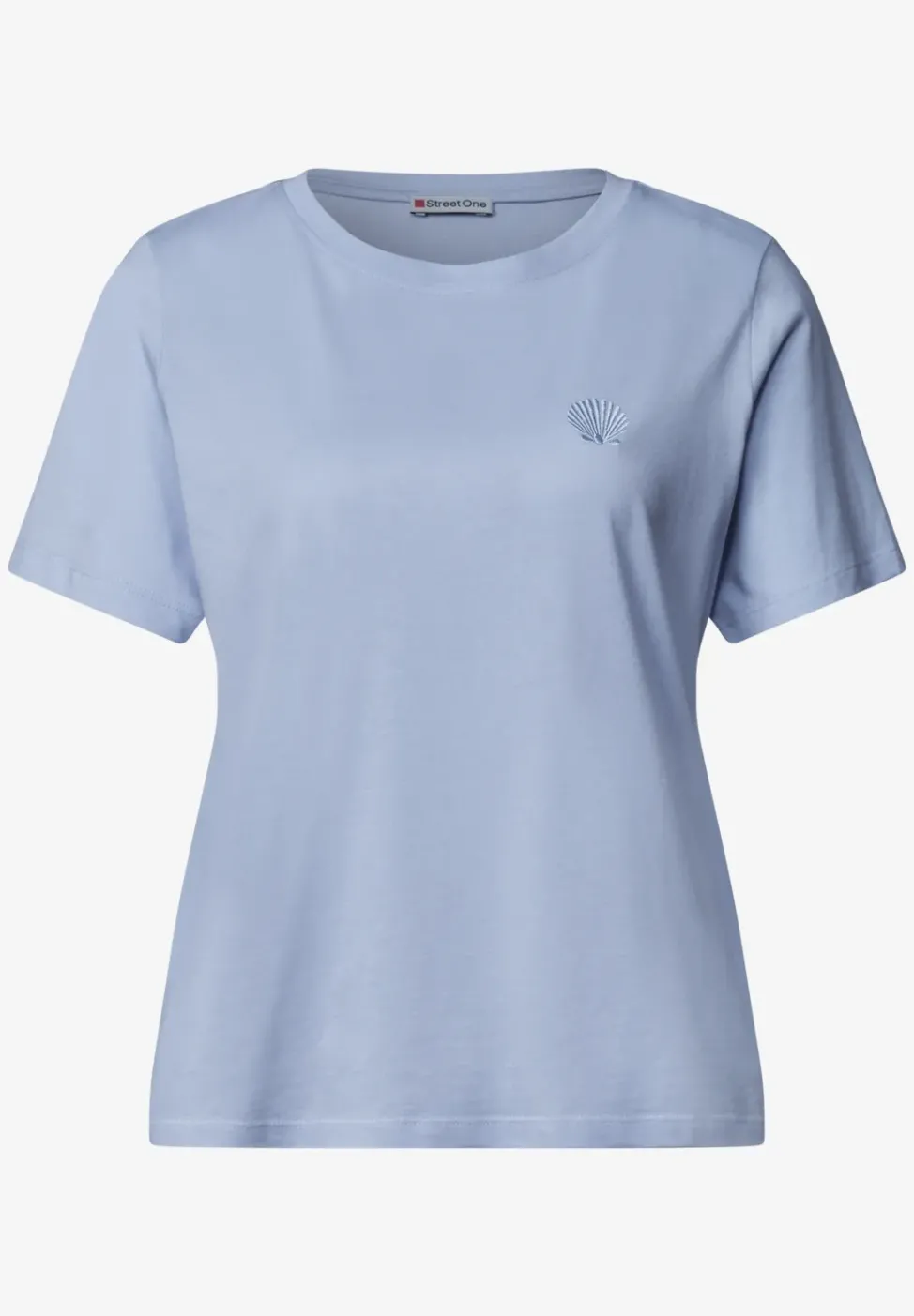 T-shirt à col rond avec détail de broderie