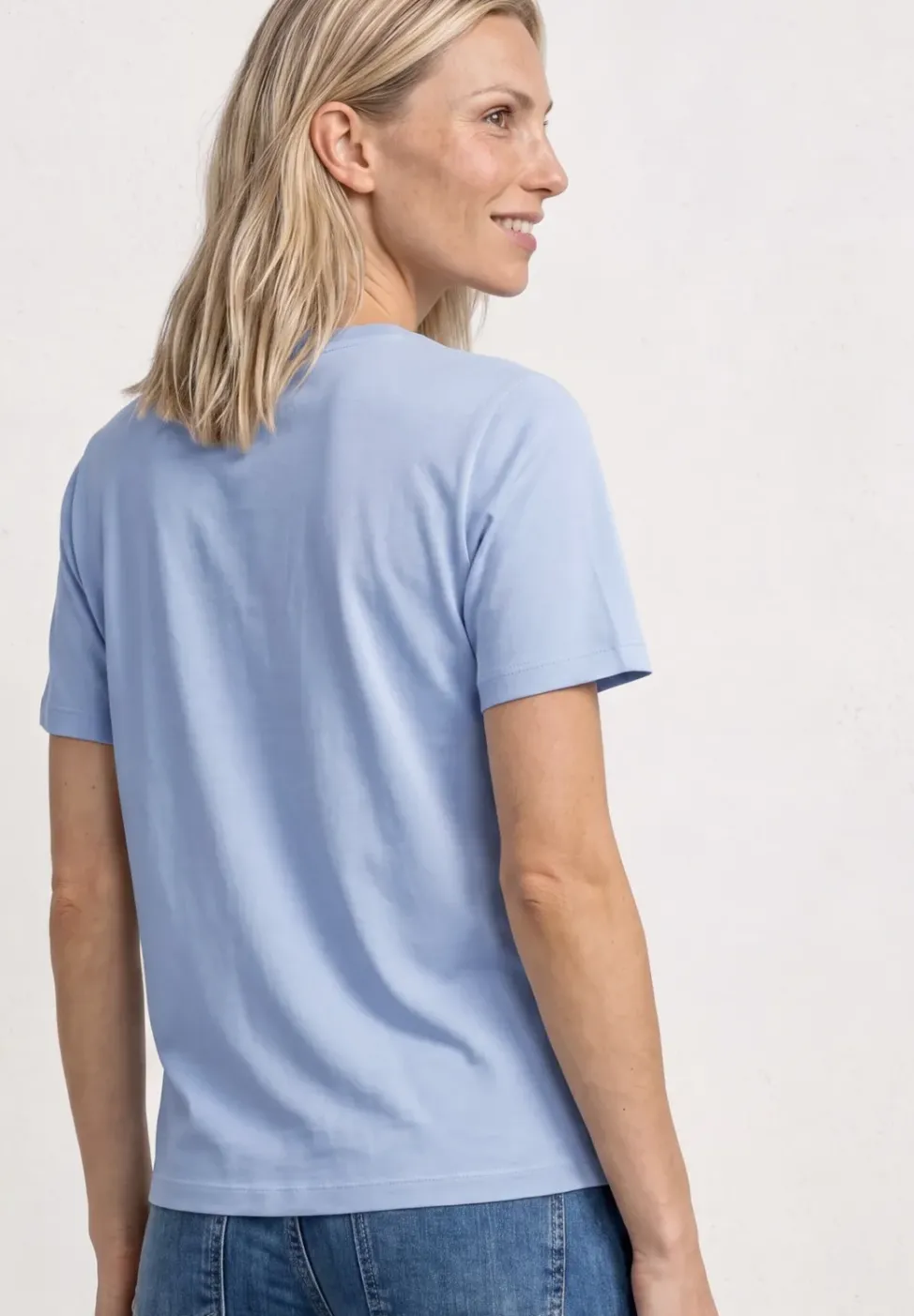 T-shirt à col rond avec détail de broderie