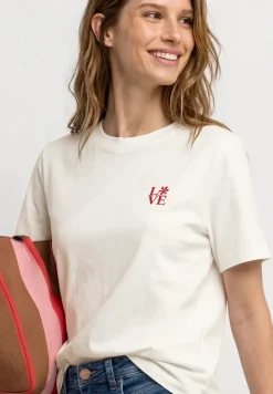 T-shirt à col rond avec détail imprimé