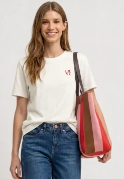T-shirt à col rond avec détail imprimé