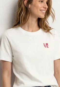 T-shirt à col rond avec détail imprimé