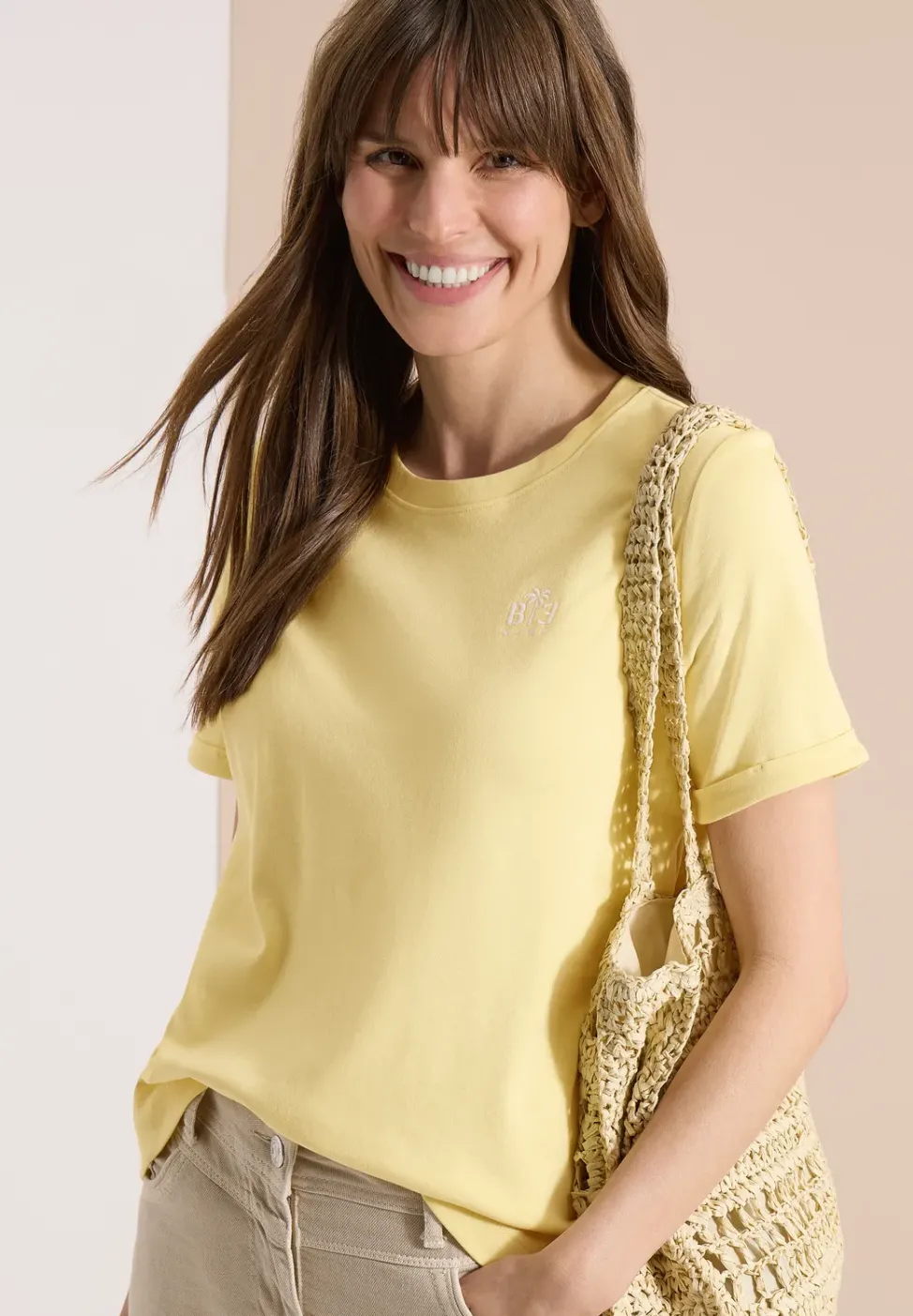 T-shirt à col rond avec détail imprimé
