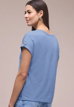 T-shirt à col rond avec détails de boutons