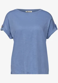 T-shirt à col rond avec détails de boutons