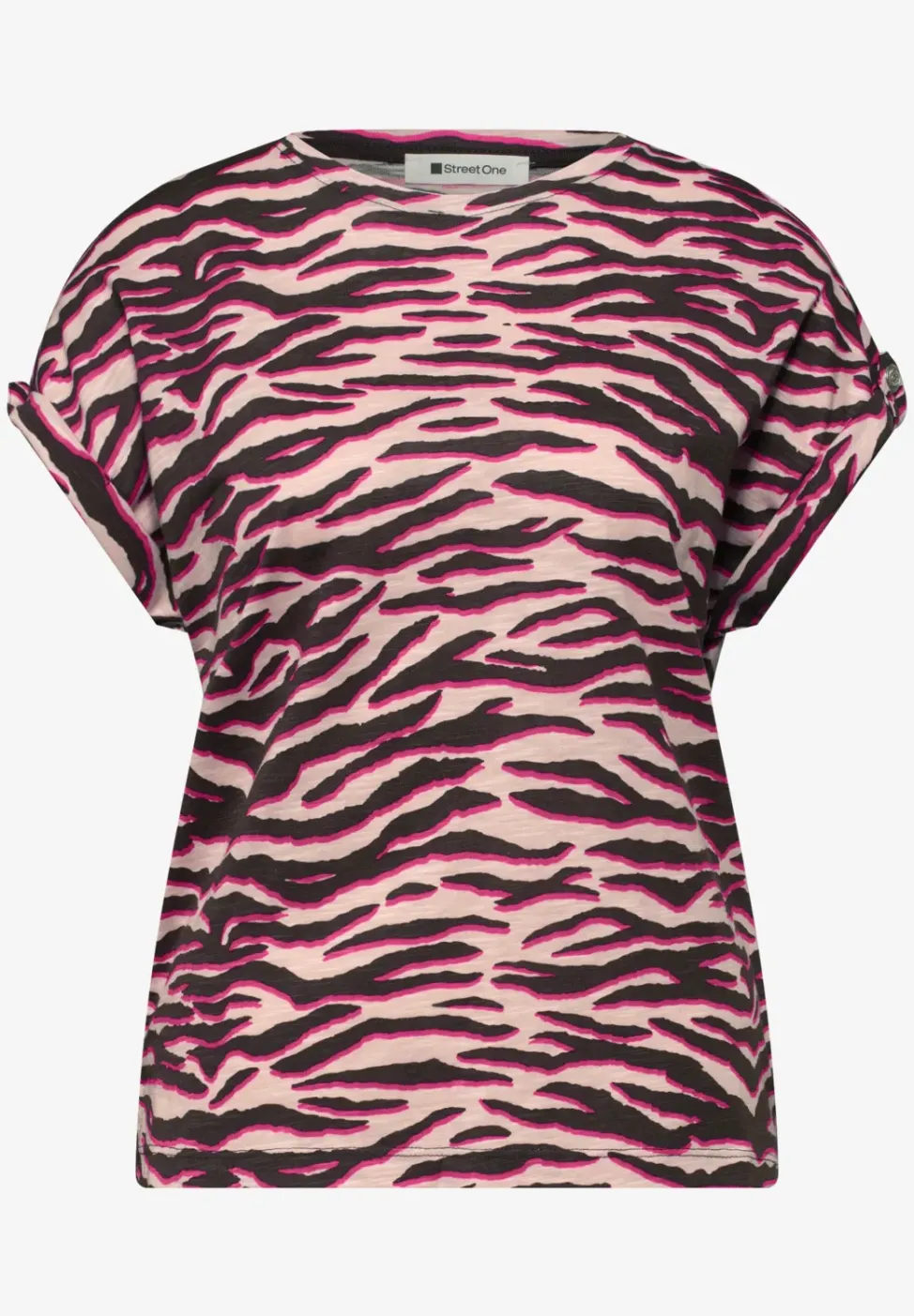 T-shirt à col rond avec détails de boutons