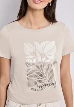 T-shirt à col rond avec impression à chaud