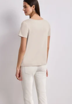 T-shirt à col rond avec impression à chaud