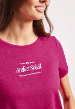 T-Shirt à col rond avec inscriptions