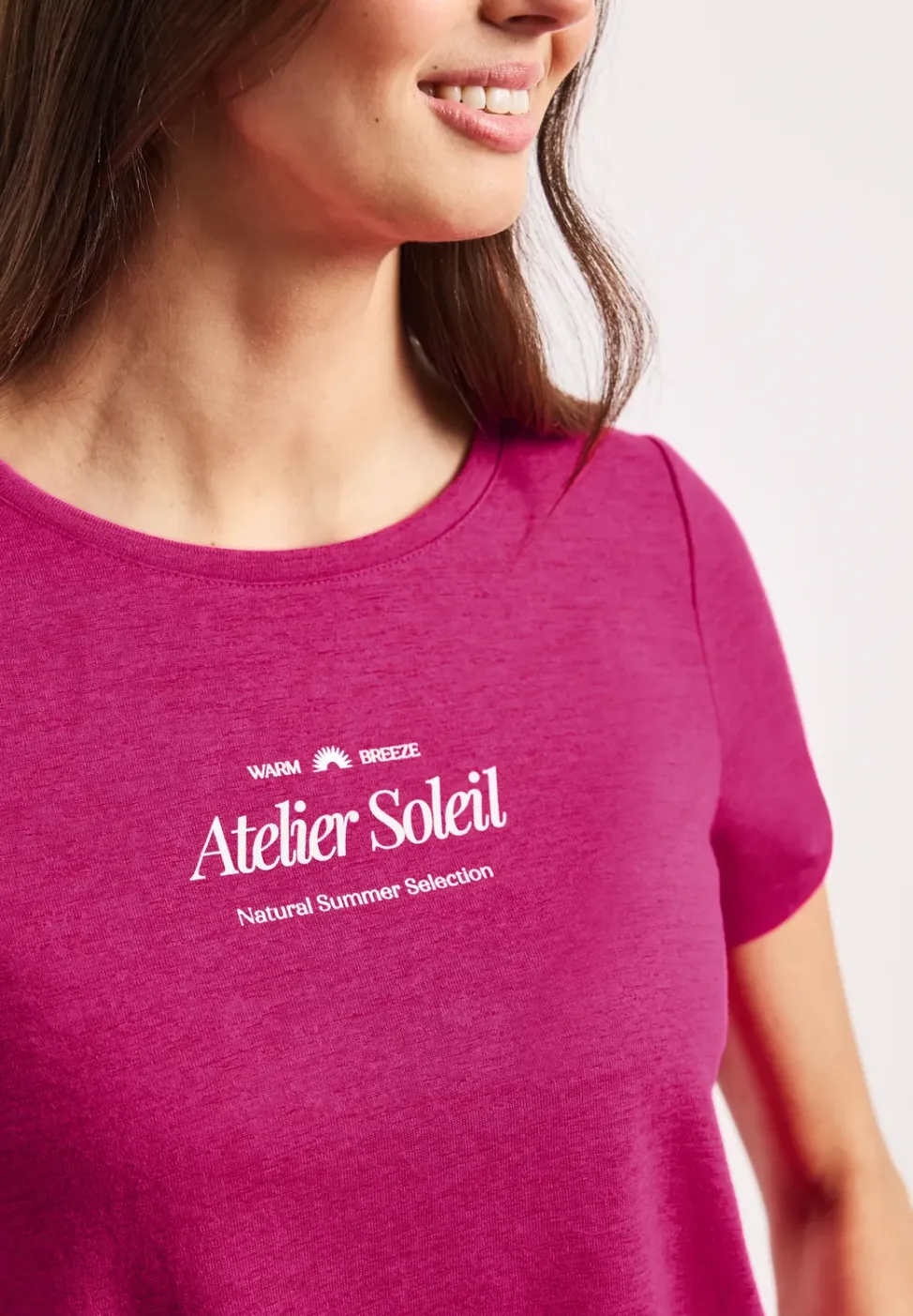 T-Shirt à col rond avec inscriptions